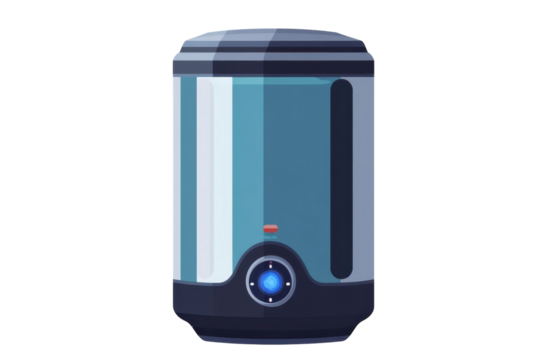 Sleek futuristic water purifier ensuring clean hydration for health conscious homes with a on transparent background