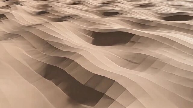 Low Poly Terrain Flowing in Neutral Warm Tones