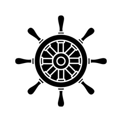 Obraz premium steering wheel icon white on background