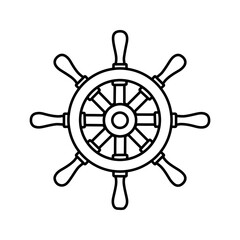 Obraz premium steering wheel icon white on background