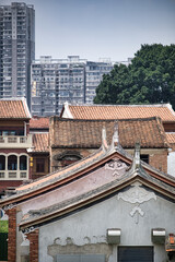 Contrast Between Traditional Architecture and Modern High-Rise Buildings