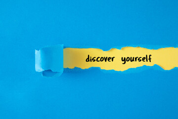 discover yourself torn paper