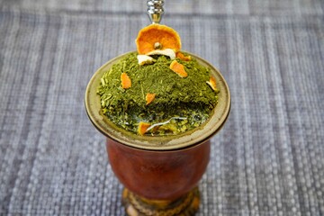 The most perfect, original and best yerba mate chimarrão in the world. With dehydrated orange peel...