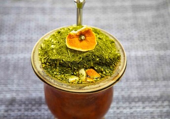 The most perfect, original and best yerba mate chimarrão in the world. With dehydrated orange peel and a classic ambiance.