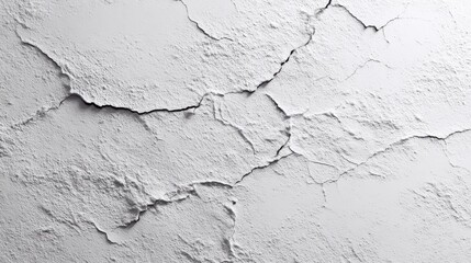 Obraz premium White plaster wall texture with delicate veining cracks and matte finish, subtle shadow play for seamless patterns, minimalist wallpaper designs, neutral backgrounds. 