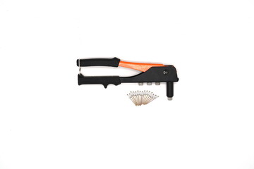 rivet gun or riveter on white background.