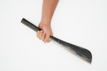 A machete on a white background.