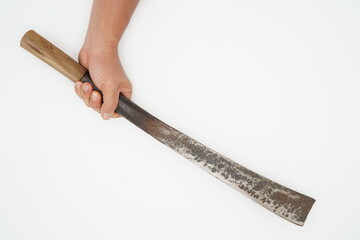 A machete on a white background.