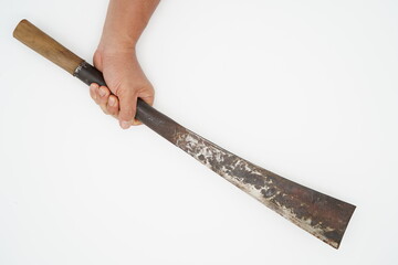 A machete on a white background.