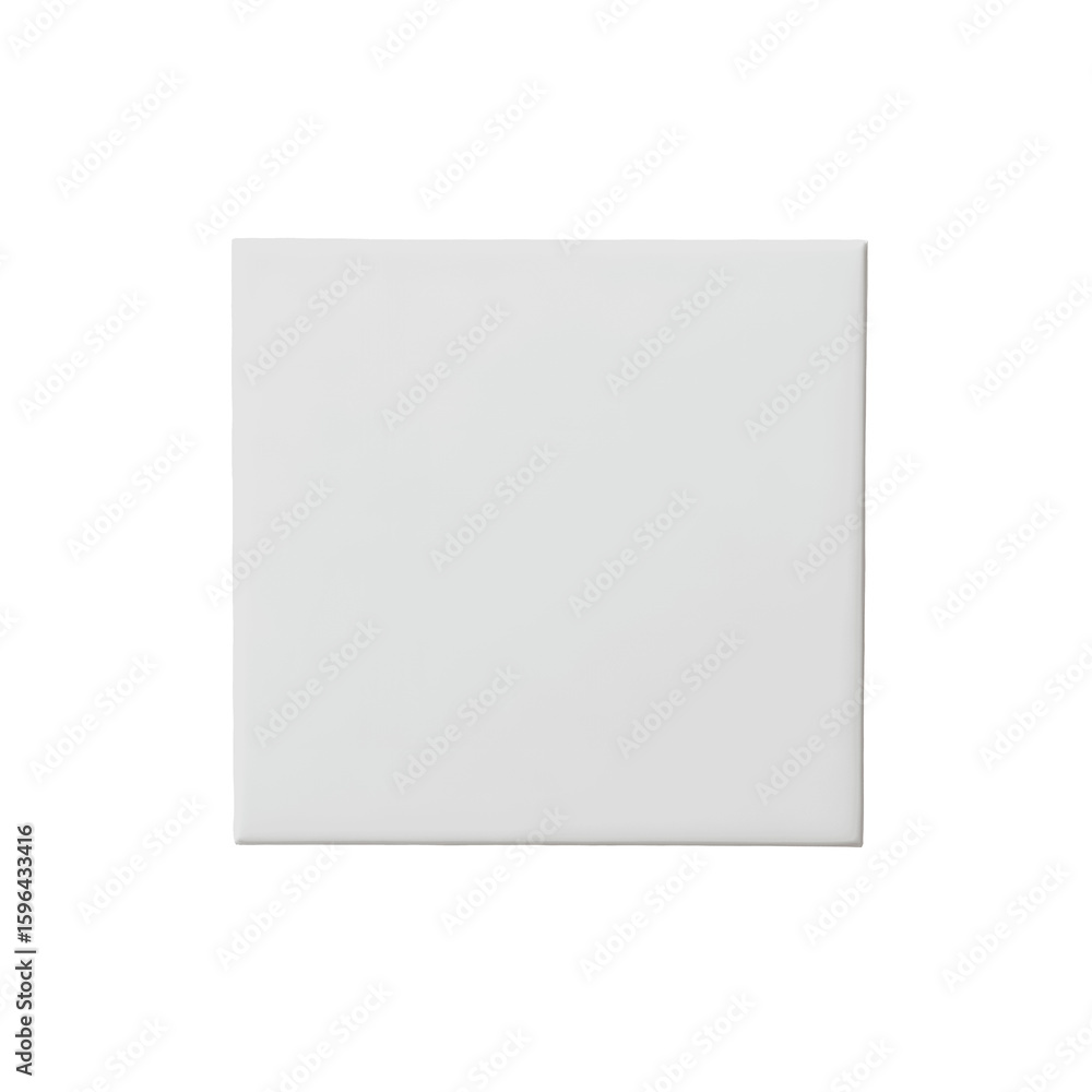 Fototapete a square white block sits centered against stark black, radiating minimalist simplicity and