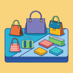 Assorted Travel Bag Elements – Flat Design Icons for Vacation and Journey