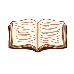 open book isolated on white background