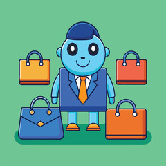 Set of Stylish Travel Bags – Vector Illustrations for Travel and Adventure