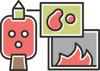 Stationary icons set