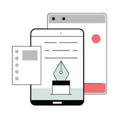 tablet pc and mobile phone