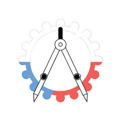 vector illustration of a gear