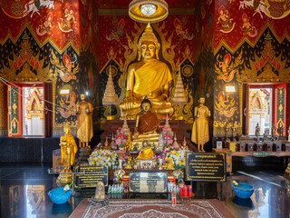 Obraz premium Wat Burapharam royal buddhist temple in Surin, Thailand