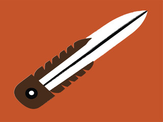 vector illustration of a knife