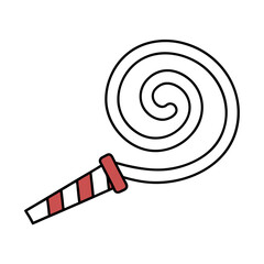 Party Horn Icon Red Spiral Party Blower Design