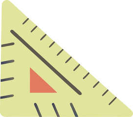 vector illustration of a triangle ruler