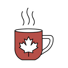 Red Tim Hortons Coffee Cup Icon with White Logo