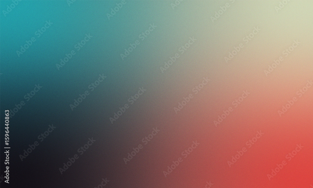 Poster subtle grainy gradient background with teal beige and red color blend new 2025 trendy grainy gradien