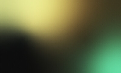 Abstract Gradient Background with Grain Texture in Shades of Green and Gold new 2025 trendy grainy...
