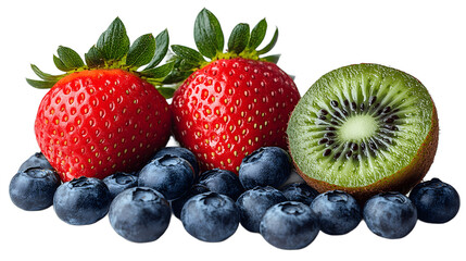 blueberries and strawberries
