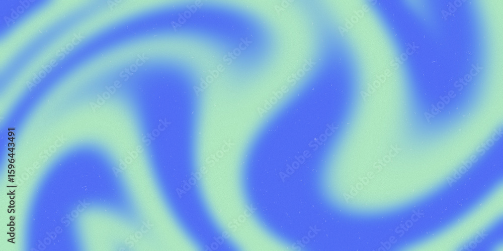 Poster abstract background for banner with stains and gradient. green blue gradient. retro style. grunge te