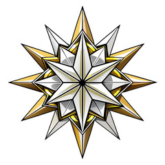 Fototapeta premium gold star on white background