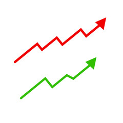 Vector illustration of an arrow pointing upwards like a ladder. An arrow symbol for the concept of an upward business.