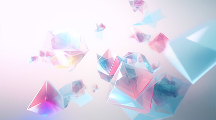 3Dクリア ビジネス背景イラスト　Generative AI
