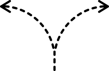 Two split dotted arrow icon.