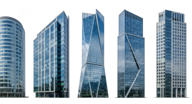 Skyscrapers pierce the black canvas