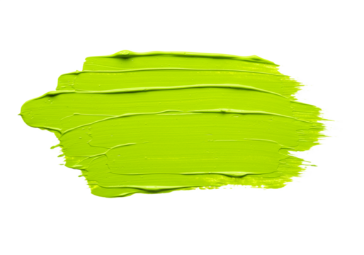 thick lime green paint stroke isolated for graphic and art design - Powered by Adobe