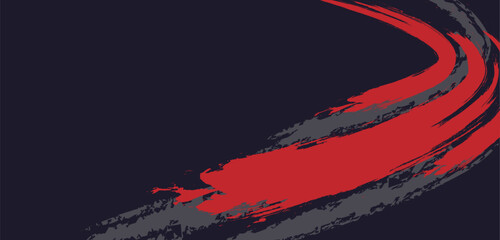 Dark Abstract Red Brush Stroke Grunge Background with Halftone Texture