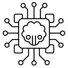 Obraz premium flat vector line art icon set featuring artificia-01.eps