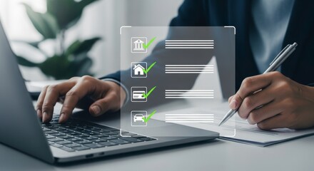 Online banking loan application approval process checklist finance mortgage credit card auto loan digital