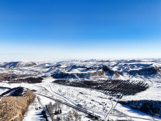 Snow-Covered Mountain Landscape After a Winter Storm