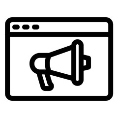 Online Promotio icon with line style