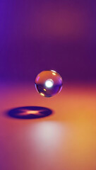 Abstract Orb Reflecting Light on Gradient Background with Soft Shadows