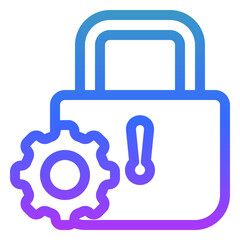 Padlock & Gear icon