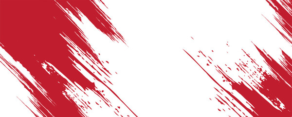 Straight red ink vector lines pack. Bloody color long and round hand-drawn brushstroke text highlights, frames, circles. Asian calligraphy brushstroke set.