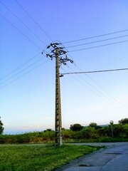 Obraz premium high voltage power lines