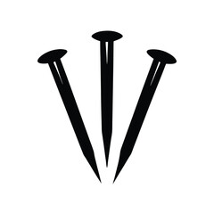  Set of Nails Silhouette Icon