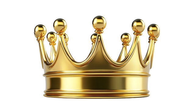 Gold crown with ornate design on black background