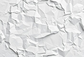 Obraz premium Crumpled white paper backdrop with overlaid abstract geometric shapes in varying shades of gray, gray wallpaper, geometric background