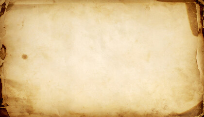 Obraz premium Vintage paper texture with worn, faded edges and subtle grain.
