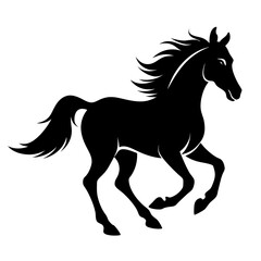 Silhouette of Galloping Horse