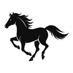 Silhouette of Galloping Horse
